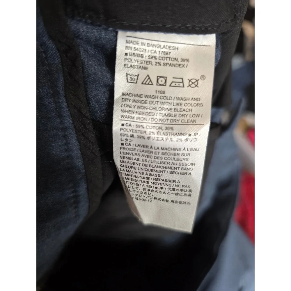 Banana Republic Mens Slim Fit Chinos Blue Heather Stretch Pants 34x32
